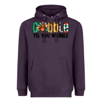 Plum gobble til you wobble thanksgiving turkey Heavyweight Hoodie - Jasminsmagicworld