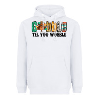 White gobble til you wobble thanksgiving turkey Heavyweight Hoodie - Jasminsmagicworld