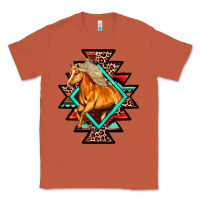 Copper Aztec Symbol White Horse Classic Tee - FaDigitalArtStudio