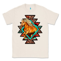 Natural Aztec Symbol White Horse Classic Tee - FaDigitalArtStudio