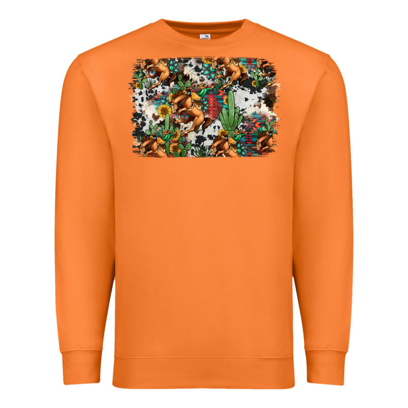 Western Rodeo Background Premium Sweatshirt by Jasminsmagicworld | Teevron
