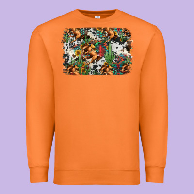 Western Rodeo Background Premium Sweatshirt Designed By Jasminsmagicworld