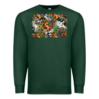 Sports Green western rodeo background Premium Sweatshirt - Jasminsmagicworld