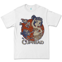 White cuphead cala maria airplane attack t shirt Premium Tee - linhVisuals
