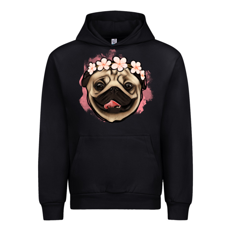 Pug Floral Urban Hoodie by Jasminsmagicworld | Teevron