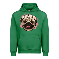 Emerald pug floral Urban Hoodie - Jasminsmagicworld