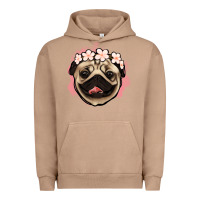 Pigment Burro pug floral Urban Hoodie - Jasminsmagicworld