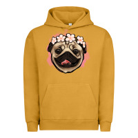 Pigment Peanut Butter pug floral Urban Hoodie - Jasminsmagicworld