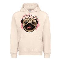 Sandshell pug floral Urban Hoodie - Jasminsmagicworld