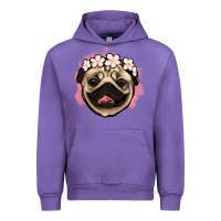 Tulip pug floral Urban Hoodie - Jasminsmagicworld