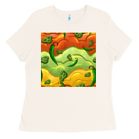 Bone mexican sauce and jalapeno seamless pattern Ladies Tee - BundleAndBundleShop