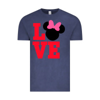 Vintage Denim Minnie Mouse Vintage Tee - CowhideDigitalArt