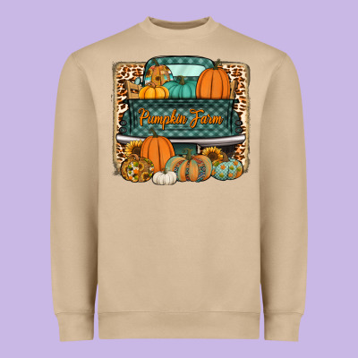 Pumpkin Farm Truck Heavyweight Sweatshirt Designed By Jasminsmagicworld