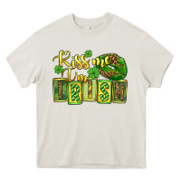 Cream St. Patrick's Kiss me i am irish Heavy Core Tee - OliviaCreatesArt