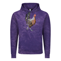 Cloud Purple American Game Chicken Vintage Hoodie - LillyAllenDesigns