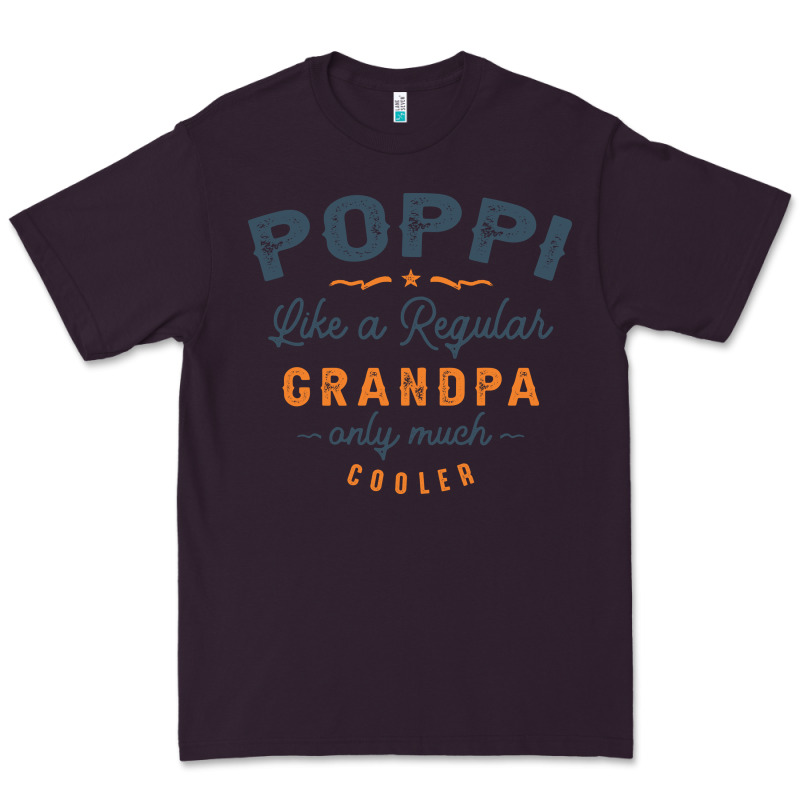 Mens Poppi Like A Regular Grandpa Funny Fathers Day Premium Tee by linhVisuals | Teevron