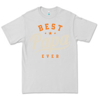 Dove Grey Mens Best Papa Ever Funny Fathers Day Premium Tee - linhVisuals