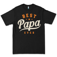 Black Mens Best Papa Ever Funny Fathers Day Premium Tee - linhVisuals