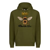 Army Green mama bee with crown Premium Hoodie - Artiststas