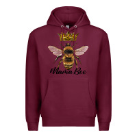 Burgundy mama bee with crown Premium Hoodie - Artiststas