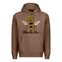 Chestnut mama bee with crown Premium Hoodie - Artiststas