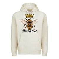 Oatmeal Heather mama bee with crown Premium Hoodie - Artiststas