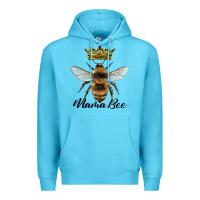 Ocean Blue mama bee with crown Premium Hoodie - Artiststas