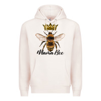 Pale Pink mama bee with crown Premium Hoodie - Artiststas