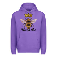 Purple mama bee with crown Premium Hoodie - Artiststas