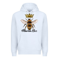 White mama bee with crown Premium Hoodie - Artiststas