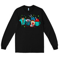 Black nurse drink coffee Long Sleeve Tee - CowhideDigitalArt