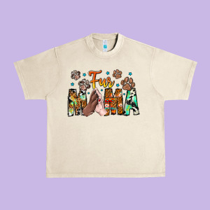 Fur Mama Urban Heavy Tee Designed By Cowhidedigitalart