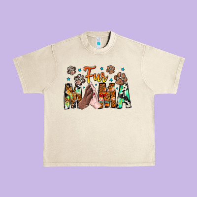 Fur Mama Urban Heavy Tee Designed By Cowhidedigitalart
