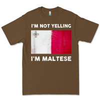 Cacao i'm not yelling i'm maltese shirt  malta flag t shirt Premium Tee - linhVisuals