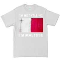 Dove Grey i'm not yelling i'm maltese shirt  malta flag t shirt Premium Tee - linhVisuals