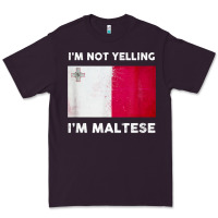 Plum i'm not yelling i'm maltese shirt  malta flag t shirt Premium Tee - linhVisuals