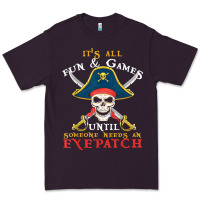Plum it's all fun & games until someone needs an eyepatch pirate t shirt Premium Tee - linhVisuals