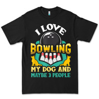Black bowling shirt funny dog lover quote bowler gift t shirt Premium Tee - linhVisuals