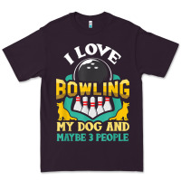 Plum bowling shirt funny dog lover quote bowler gift t shirt Premium Tee - linhVisuals