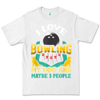 White bowling shirt funny dog lover quote bowler gift t shirt Premium Tee - linhVisuals