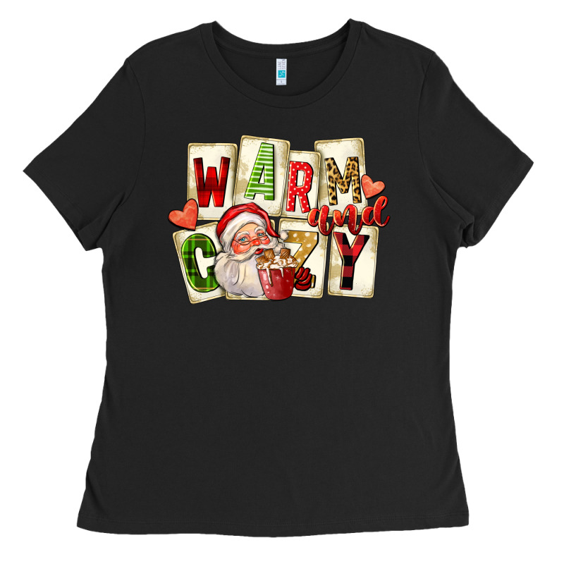 Warm And Cozy Santa Ladies Tee by FaDigitalArtStudio | Teevron