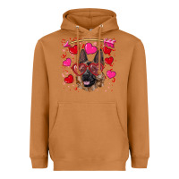 Meerkat valentine's german shepherd Heavyweight Hoodie - RanaPortraitStore