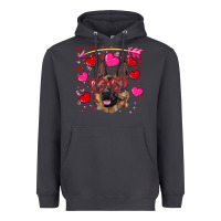 Smoke valentine's german shepherd Heavyweight Hoodie - RanaPortraitStore