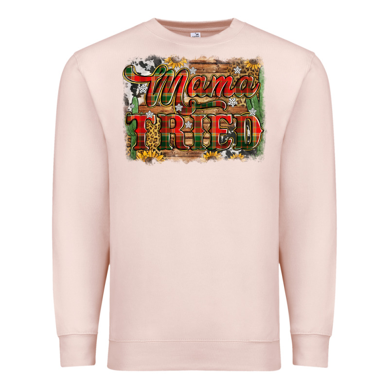 Mama Tried Christmas Premium Sweatshirt by Jasminsmagicworld | Teevron
