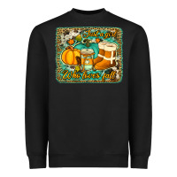 Black just a girl who loves fall background Heavyweight Sweatshirt - Jasminsmagicworld