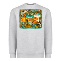 Heather Grey just a girl who loves fall background Heavyweight Sweatshirt - Jasminsmagicworld