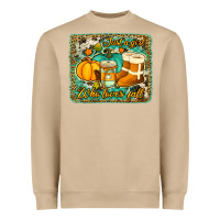 Just A Girl Who Loves Fall Background Heavyweight Sweatshirt | Teevron
