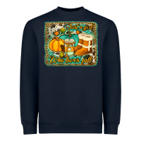 Navy just a girl who loves fall background Heavyweight Sweatshirt - Jasminsmagicworld