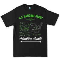 Black national parks adventure lover camping hiking camper fan t shirt Premium Tee - linhVisuals