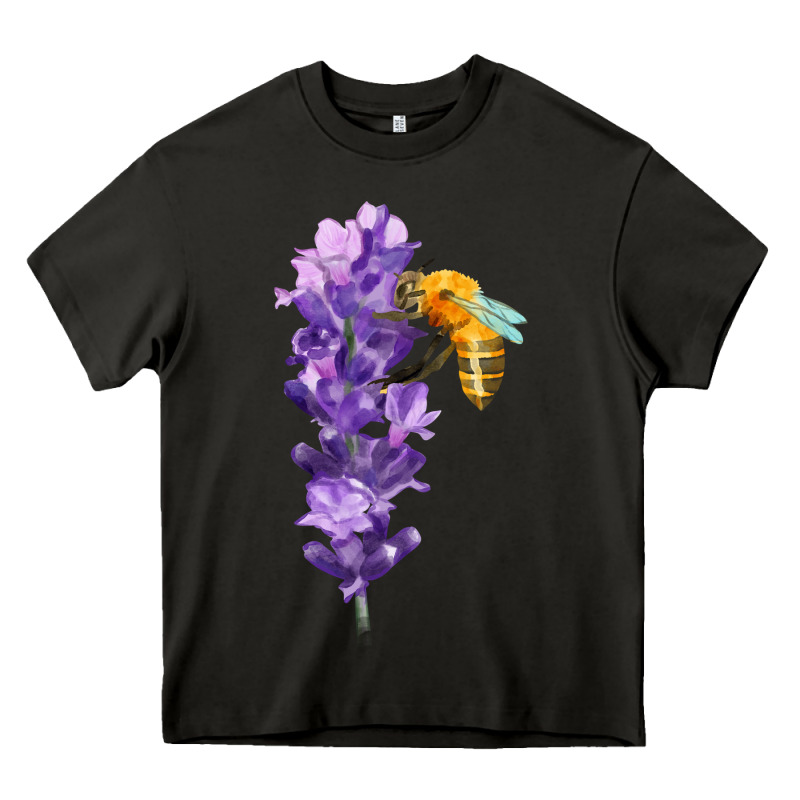 Honey Bee With Lavender Fa Element Heavy Core Tee by FaDigitalArtStudio | Teevron